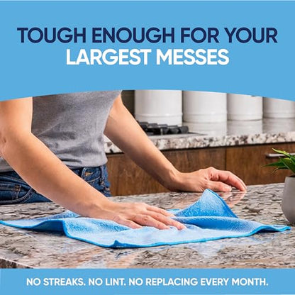 Bulk 12” X 12” All Purpose Microfiber Towels Wholesale - Case Quantity (400 Count) | No Fraying | High Density Microfiber | Zero Chemical Cleaner | Long-Lasting (Blue) - color: Blue, size: 400 Count (Pack of 1)
