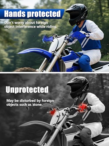 JFG RACING Dirtbike Handguards,7/8" and 1 1/8" Handle Bar Motorcycyle Hand Guards Accessories Universal for YZ YZF WR TTR 125 250 230 450 Electric Dirt Pit Bike ATV Motocross Enduro-Blue - color: blue