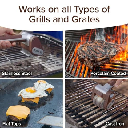 HorsePower Giddy Up Grill Cleaner AS SEEN ON TV! – Cordless, Rechargeable BBQ Tool with 350 RPM Stainless Roller, LED Light – Patents Pending – From BulbHead, a Family-Owned American Brand - style: Regular Battery Life