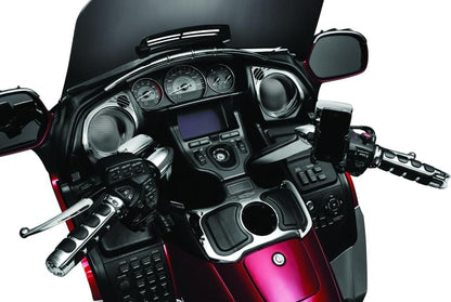 Kuryakyn 6183 Premium ISO Handlebar Grips for Throttle and Clutch: 2006-19 Honda Gold Wing GL1800 & F6B Motorcycles with Heated Grips, Chrome, 1 Pair - color: Chrome