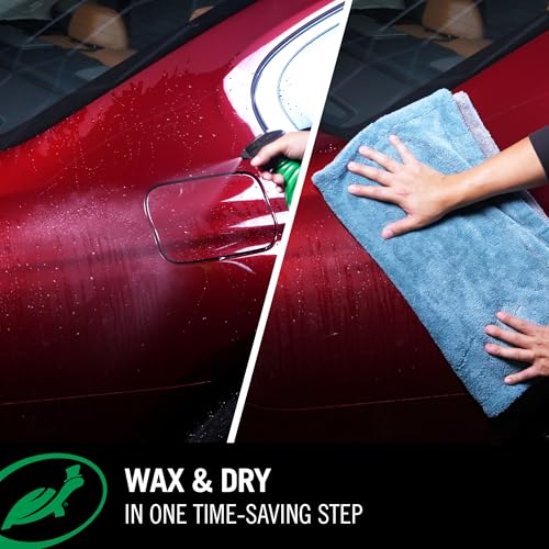 Turtle Wax 50834 1-Step Wax and Dry, Quick and Easiest Step to High Shine, for Cars, Trucks, Motorcycles and RVs, 26 oz. Double Pack with Microfiber Towel - size: 26 Fl Oz (Pack of 2)