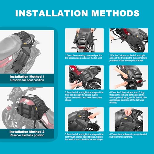 Motorcycle Bag Extension Mounting Base, Motorcycle Accessory for Tail Bag/Seat Bag/Saddle Bag/Side Bag - style: Tailstock Extension
