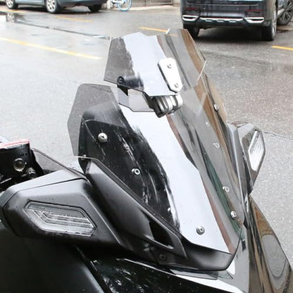Motorcycle Windshield, Adjustable Windshield Extender, Acrylic Heightened Clip On Wind Deflector Windscreen Extension for Motorbike (Smoky Gray) - size: Smoky Gray