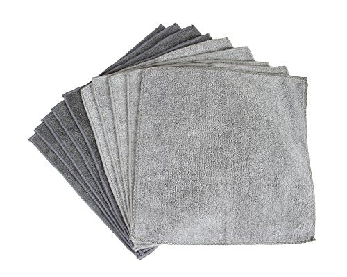 Sophisti-clean Microfiber Cleaning Cloths, Attract Dust Like a Magnet, Use Wet or Dry, Ultra Soft and Absorbent, Non-Abrasive, Streak Free, Reusable, Machine Wash, Gray, 10 Pack - color: Gray Microfiber Cloths, size: 10 Pack