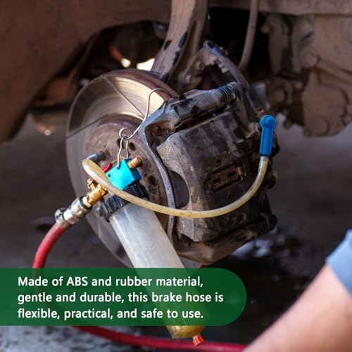 Brake Fluid Bleeder Hose, Brake Fluid Bleeder Kit, 6.56 Ft Car Brake Bleeding Hose Oil Fluid Extractor Tool with Adapter, Replacement Tube for Car Motorcycle Braking System Repair Tool (2M) - color: 2M