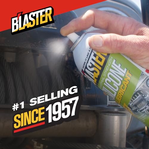 B’Laster Silicone Lubricant Spray, 11 oz Aerosol Cans (12-Pack) – Silicone Spray Lubricant for Rubber & Plastic, Garage Door & Window Track Lubricant, Clean Non-Greasy Finish - size: 12 Pack