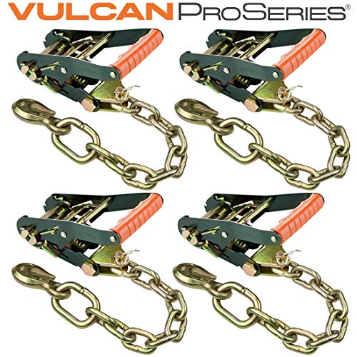 VULCAN Ratchet Buckle - Chain Anchor - 2 Inch Handle - PROSeries - 4 Pack - 3,300 Pound Safe Working Load - size: Chain Anchor ProSeries (4- Pack)