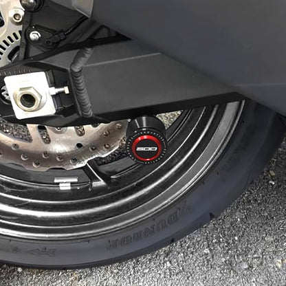 8mm CNC Aluminum Motorcycle Swingarm Spools Sliders Rear Stand Frame Sliders Compatible With Ninja 500 ABS/ABS SE/ABS KRT Edition 2026 2025 2024 Ninja500 Ninja 500 Accessories (Red) - color: red