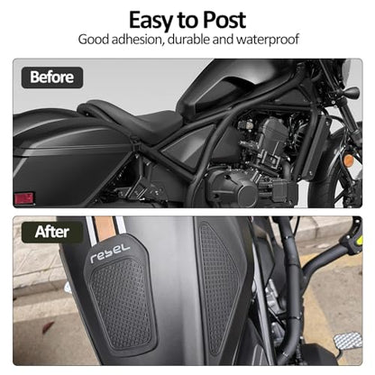 Motorcycle Tank Pads Protectors Sticker Anti Slip Side Rubber Padding Decal for Honda Rebel Cmx1100 CMX 1100 Rebel1100 2021-2025