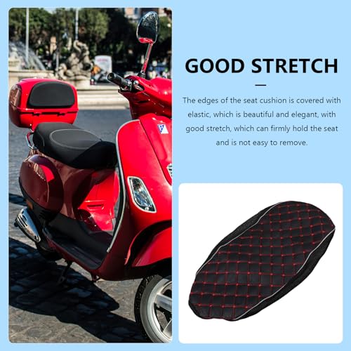 GALPADA Breathable Motorcycle Seat Cover Cushion with Elastic Edge Linen Mesh Shock-Absorbing Pad Protector Sunscreen Anti-Slip Seat Cushion for Motorbikes Four-Season Saddle Cover