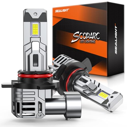 SEALIGHT 9012 LED Bulbs, 40000LM Super Bright, 6500K Cool White Fog Lights With Cooling Fan, 60000+ Hour Lifespan, Easy Plug-N-Play Installation, Pack of 2 - size: 9012