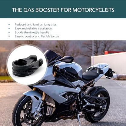 2 PCS Motorcycle Cruise Control Grip, Throttle Modification Assist Grip for Precision Labor Saving Control, Handlebar Rocker Rest, Universal Rocker Stopper for Most Motorcycles (Black)