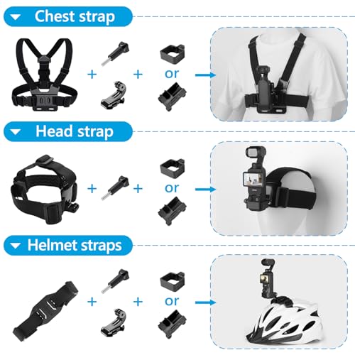 Accessories Kit for OSMO Pocket 3/Pocket 4, SGIP 2-in-1 Stand, Organizer Bag, Hard Shell Case,Selfie Stick,Tripod,Magnetic Mount,Mobile Phone Holder, Screen Protector, Accessories for OSMO Pocket 3 4