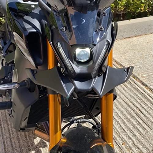 Aramox Front Beak Shockproof Motorcycle Aerodynamic Windshield Wing Cover Front Spoiler Winglet Aerodynamic Wing Kit Fit For MT?09 SP 2021 to 2023 (black) - color: black