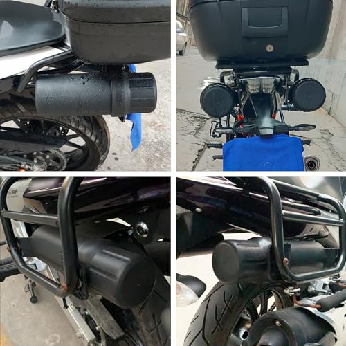 Motorcycle Universal Off-Road Waterproof Tool Tube Storage Boxmotorcycle Tool Box - Glove, Raincoat, Cap Repair, Registration - size: Medium: 34*8.6*8.6 cm (without Lock)