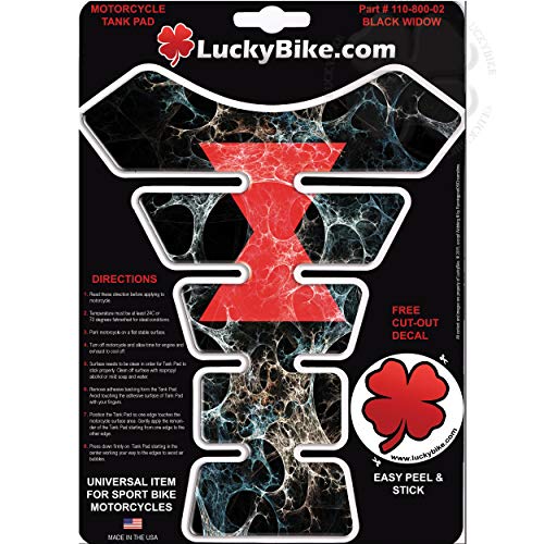 Black Widow Segmented Gas Tank Pad Spider Universal Sticker Protector Scratch - size: Black Widow