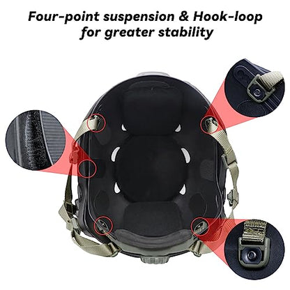 Tactical Helmet Chin Strap Adjustable Dial 4 Points Suspension System with Bolts and Screws for Tactical Fast MICH Bump Helmet Accessory - color: Style 2-Grey
