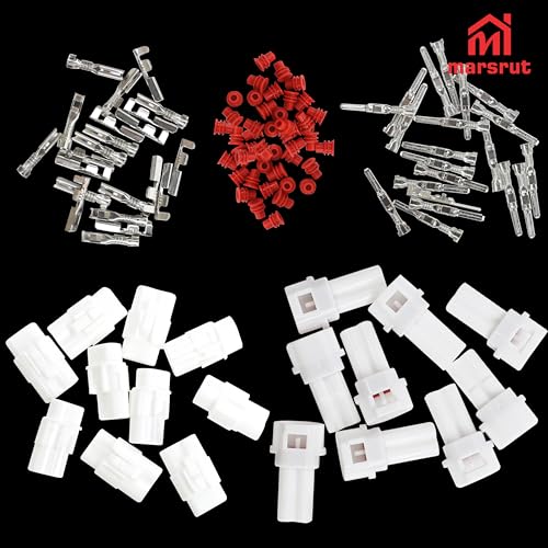 10 Sets 2 Pin Connector Compatible with Sumitomo MT090, DJ7021-2-11/21 Waterproof Fog Lamp Electrical Quick Wire Two Pin Plug Connector Set Kit for Automotive Motorcycle, Replaces 6187-2171, 6180-2181