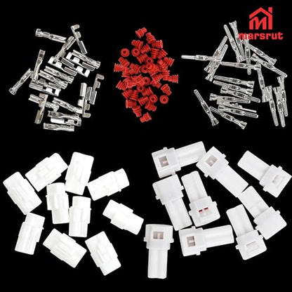 10 Sets 2 Pin Connector Compatible with Sumitomo MT090, DJ7021-2-11/21 Waterproof Fog Lamp Electrical Quick Wire Two Pin Plug Connector Set Kit for Automotive Motorcycle, Replaces 6187-2171, 6180-2181