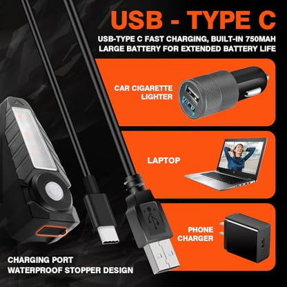Upgrade Bike Tail Light with Projection USB Rechargeable Bike Turn Signals 150 Lumen Ultra Bright Turn Signals for Bicycle with Alarm Horn Bicycle Rear Light for Night Riding, 5 Mode