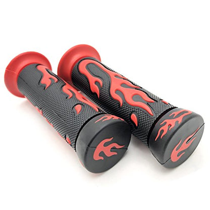 XH4067-RED-22 ATV Watercrafts Flame Gel Style Grips Red Quad (7/8 Inches Both Side) - color: C