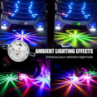 Universal Waterproof LED Chassis Lights, 12v LED Watermelon Lights for Trucks Offroad Motorcycle Electric Vehicles Chassis Light, Automotive Accent Multicolor Neon Lighting Underglow Kit(4pcs) - color: 4pcs