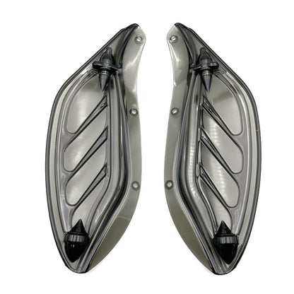 IZX fit for Harley Touring CVO Electra Street Glide Ultra Classic FLHX FLHTCSE Tri Glide Ultra Classic 96-13 Motorcycle Air Deflector Side Wing Windshield Fairing (Smoked) - color: Smoked
