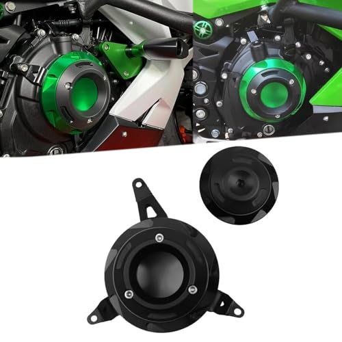 For Ninja 500 ninja 500 2024 2025 2026 accessories CNC engine protection anti-fall side cover motorcycle engine stator guard side guard protective shell (black) - color: black