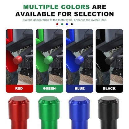 Xitomer Stylish 6061-T6 Aluminum Crash Bar Guard Balls - 4 Color Motorcycle Guardrail End Caps (Green) - color: Green