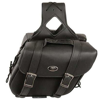 Milwaukee Leather Medium Zip-Off PVC Slanted Throw Over Saddlebags - One Size