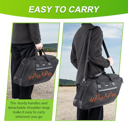 Mofun Saddlebag Liner Bags Hard Saddle Liner bag Organizer With Red Compatible with Harley Touring Street Road Electra Glide Road King 1993-2025, 2 Bags - style: Black With Orange Liner