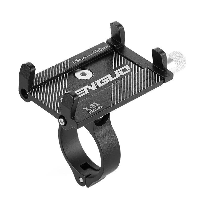Aluminum Motorcycle Bike Bicycle Holder Mount Handlebar for Cell Phone GPS US (Black) - color: Black