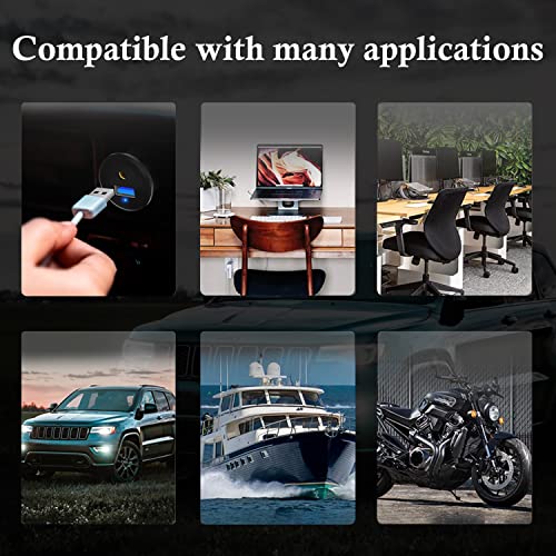 Alloy USB 3.0 AUX DC3.5mm Port Car Mount Flush Cable for Car Boat Motorcycle Dash Panel with LED Indicator - 3ft - style: USB3.0 & DC3.5 3ft