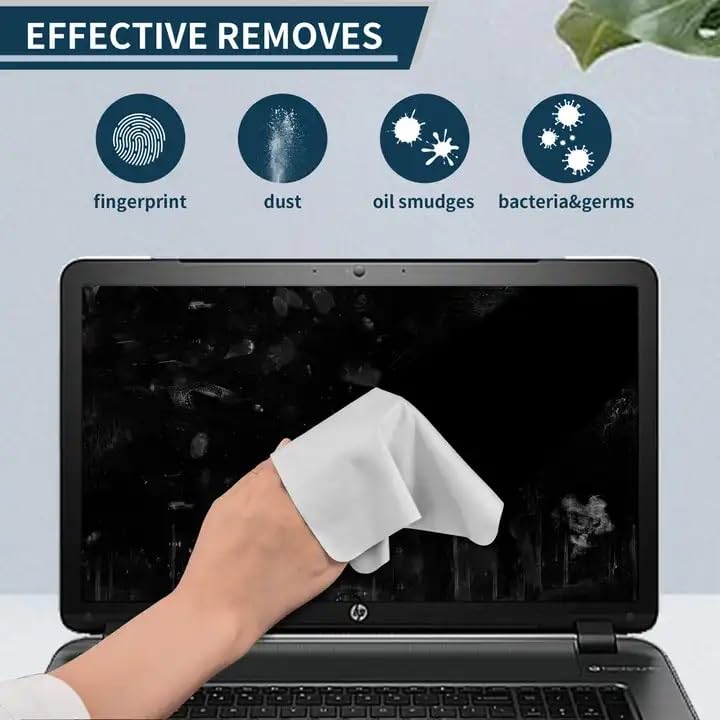 Premium Microfiber Cleaning Cloth in Individual PVC Pouches - Glasses Cleaning Cloth for Eyeglasses, Screens, Phones, Computer, Camera Lens, and Delicate Surfaces (2 x 1Pack) - size: 2 x 1Pack