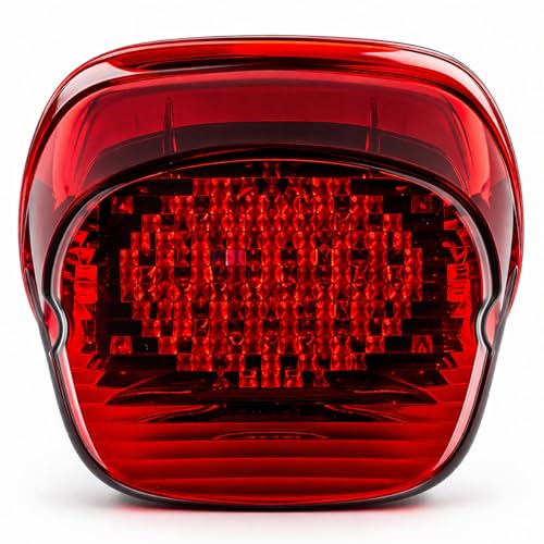 Eagle Lights Red Strobing LED Tail Light Upgrade for Harley Davidson - No Window - color: Red with No License Plate Window
