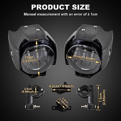 LED Auxiliary Lights Set for Versys-X300, Adjustable Front LED Driving Light Fog Light with Bracket for Kawasaki Versys-X300 2017-2023 Versys-X300 ABS 2017-2026, Replace #99994-0996