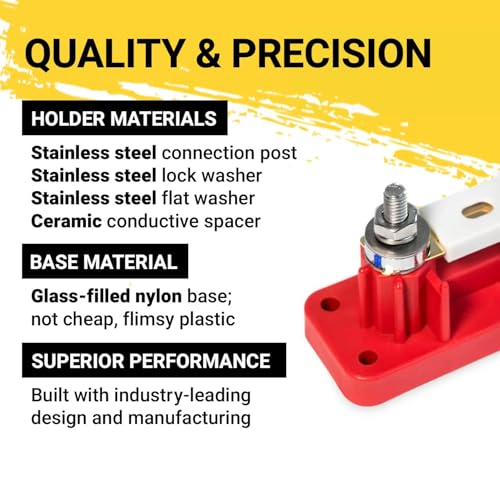 Spartan Power 300 Amp ANL Ceramic Fuse & Holder Kit Red - color: RED, size: 300A RED