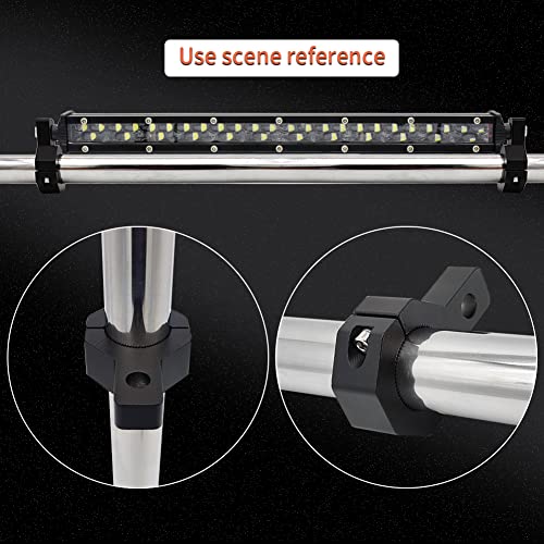 Motorcycle Brackets Tube Clamp Mount Kit 0.75" 1" 1.25" 2Pcs LED Offroad Lights Vertical Bar Tube Clamp Roof Roll Cage Holder Universal Clamp Bracket fit for Crash Bar Guard ATV UTV Motorcycle