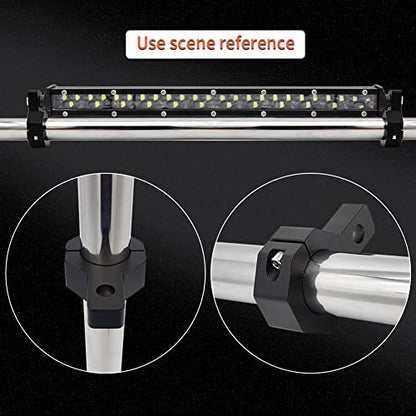 Motorcycle Brackets Tube Clamp Mount Kit 0.75" 1" 1.25" 2Pcs LED Offroad Lights Vertical Bar Tube Clamp Roof Roll Cage Holder Universal Clamp Bracket fit for Crash Bar Guard ATV UTV Motorcycle