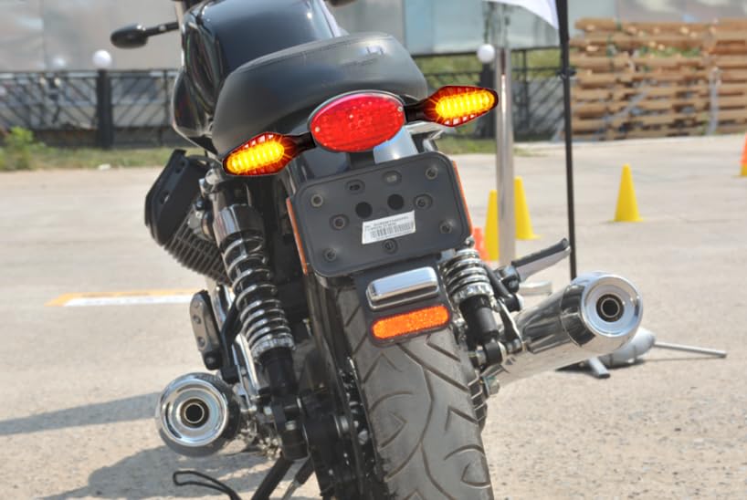 Motorcycle Mini Indicators High Brightness Sequential Flowing Turn Signal Lights For DC12V Motorbike Scooter Off Road (Pack of 2) - size: 3.4Inch (Pack of 2PCS)