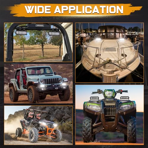 8 Inch LED Light Bar, 2Pcs 204W Side Shooter LED Light Pods Triple Row Off Road Driving Spot Flood Combo Beam Fog Work Light Bumper Bar for Trucks UTV ATV SUV Tractor Boat - size: 2Pcs 7.5 Inch
