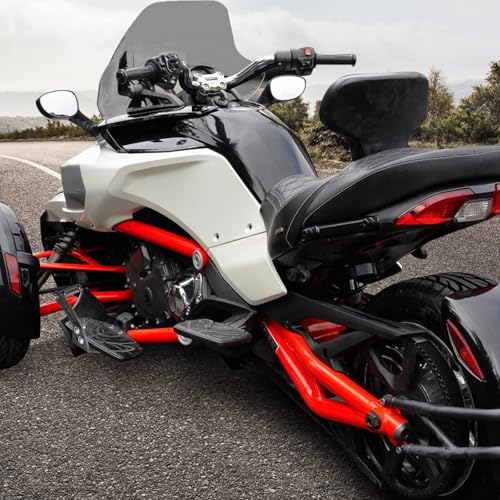 Adjustable Aluminium Driver Foot Rest Extension Highway Foot Pegs Fits For Can Am Spyder F3 Models 2015-2026 Accessories (3D Skull Design) - color: Footpegs for Spyder F3 2015-2026