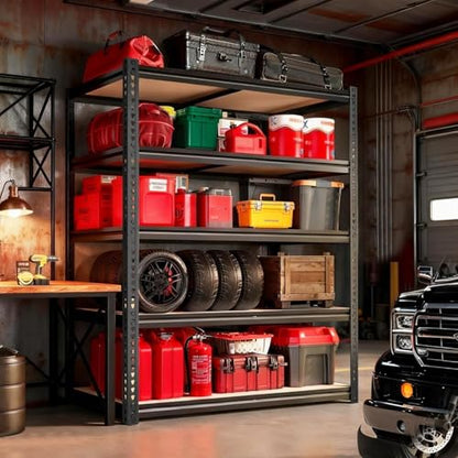 Garage Racks for Storage，5-Tier Adjustable Garage Shelving Storage Shelves,2400LBS Capacity Heavy Duty Shelving for Carport Warehouse Basement,72" H x40 W x20 D - size: 72" H x 40" W x 20" D