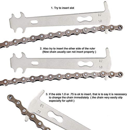 Qkurt Bike Tool Set(3pcs) Bike Chain Tool Bike Link Plier Chain Checker Perfect Tool for Bike Repair