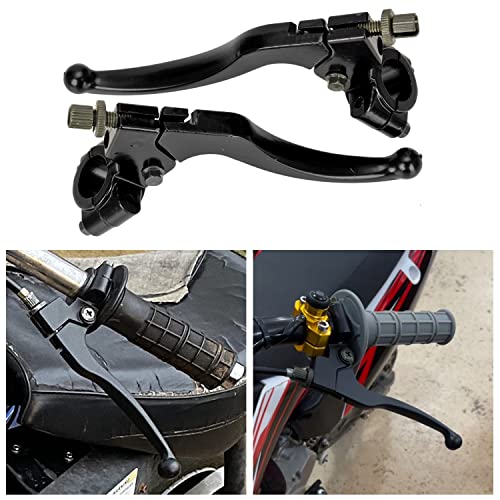 FVRITO 7/8" 22mm Universal Clutch Brake Handle Levers Perch for CRF50 CRF70 CRF80 CRF100 CRF150 XR50 XR80 XR100 ATC 200m Pit Dirt Bike Motor Motocross Motorcycle Baja Mini Bike MB200 Left and Right - color: Black