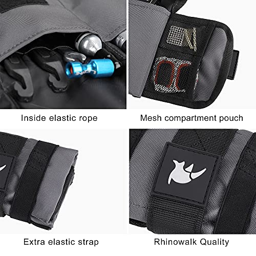 Rhinowalk Bike Saddle Bag Bicycle Under Seat Bag Repair Tools Pouch Frame Bag for Mountain Road Bike Cycling Accessories - color: Grey