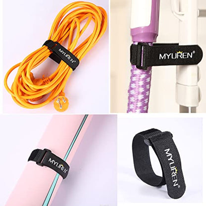 1"x 18"-12 Pack Reusable Fastening Cable Straps with Buckle Adjustable Hook and Loop Securing Strap Multi-Purpose Cinch Strap for Cord Management - size: 18"