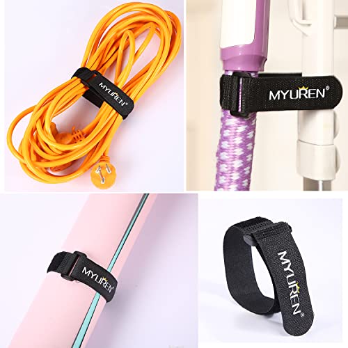 1"x 12"-12 Pack Reusable Fastening Cable Straps with Buckle Adjustable Hook and Loop Securing Strap Multi-Purpose Cinch Strap for Cord Management - size: 12"