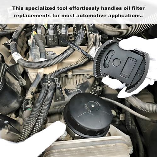 Oil Filter Wrench for Car, 2-3/8 to 3-1/8 Inch Adjustable Oil Filter Remover with Non-Slip Serrated Jaws, 1/2" Drive Wrench Cap Style Removal Tool for Spin-on Engine Filters