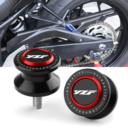 6MM Swingarm Spools Fit For Ya.maha YZF R7 R1 R6 R6S R9 YZF600R 2023 2024 2025 | Rear Frame Stand R7 R3 R1 R9 M6 Swingarm Spools Frame Sliders R7 R3 R1 Stand Support Accessory YZF Accessories RD - color: red